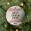 Search for baseball coach christmas tree decorations Keepsake