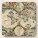 Search for ancient maps coasters Vintage map