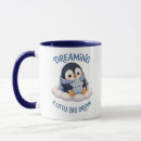 Search for cute blue penguin mugs Illustration