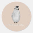 Search for snow penguin stickers Winter baby shower