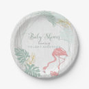 Search for pink flamingo plates Pink and green