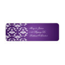 Search for purple damask return address labels Floral