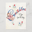 Search for baby congratulations postcards Vintage