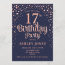 Search for rose gold 17th birthday invitations For her