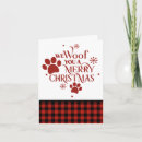 Search for woof christmas cards Red