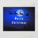 Search for full moon christmas cards Santa claus