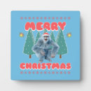 Search for funny christmas plaques Bigfoot