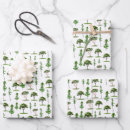 Search for green tree wrapping paper Watercolor