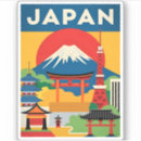 Search for vintage asian stickers Mount fuji