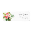 Search for hibiscus return address labels Tropical