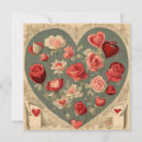 Search for vintage valentines day cards Red roses