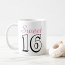 Search for pink sweet 16 mugs 16th