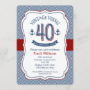 Search for nautical 40th birthday invitations Anchor