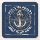 Search for sailor coasters Welcome aboard  boat name