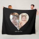 Search for heart shaped collage blankets Black and white