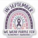 Search for alzheimer disease stickers Purple