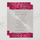 Search for magenta and silver invitations Elegant