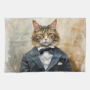 Search for tuxedo cat tea towels Funny