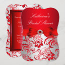 Search for red and silver bridal shower invitations Chic