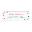 Search for orange polka dot return address labels Fun