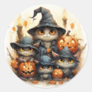 Search for spooky black cat stickers Pumpkin