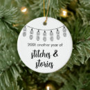 Search for knit christmas tree decorations Typography