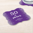 Search for 50th birthday party coasters Silver