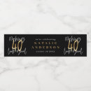 Search for black gold water bottle labels Typography