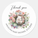 Search for floral bunny stickers Little bunny baby shower