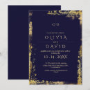 Search for royal blue wedding invitations Gold