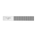 Search for striped background return address labels Black