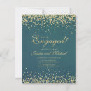 Search for teal engagement party invitations Gold