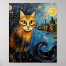 Search for starry night cat posters Colourful