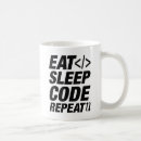 Search for eat sleep code repeat mugs Funny