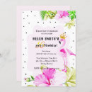 Search for flamingo sweet 16 invitations Tropical