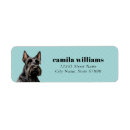 Search for scottish terrier return address labels Blue
