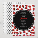 Search for ladybug baby girl shower invitations Red black