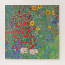 Search for gustav klimt puzzles Farm garden with sunflowers