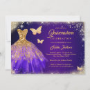 Search for purple butterfly invitations Gold
