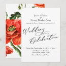 Search for red poppies wedding invitations Modern