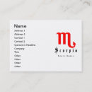 Search for horoscope business cards Scorpio