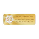 Search for golden return address labels Anniversary