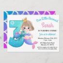 Search for mermaid 3rd birthday invitations Pink