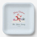 Search for blue christmas plates Santa