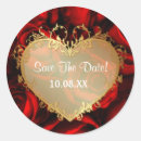 Search for red heart save the date stickers Rose