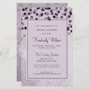 Search for confetti bridal shower invitations Purple