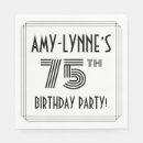 Search for 75th birthday napkins Elegant