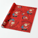 Search for father christmas wrapping paper Red