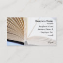 Search for open book business cards Writing