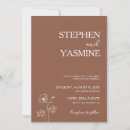 Search for boho seaside wedding invitations Rust terracotta floral fall